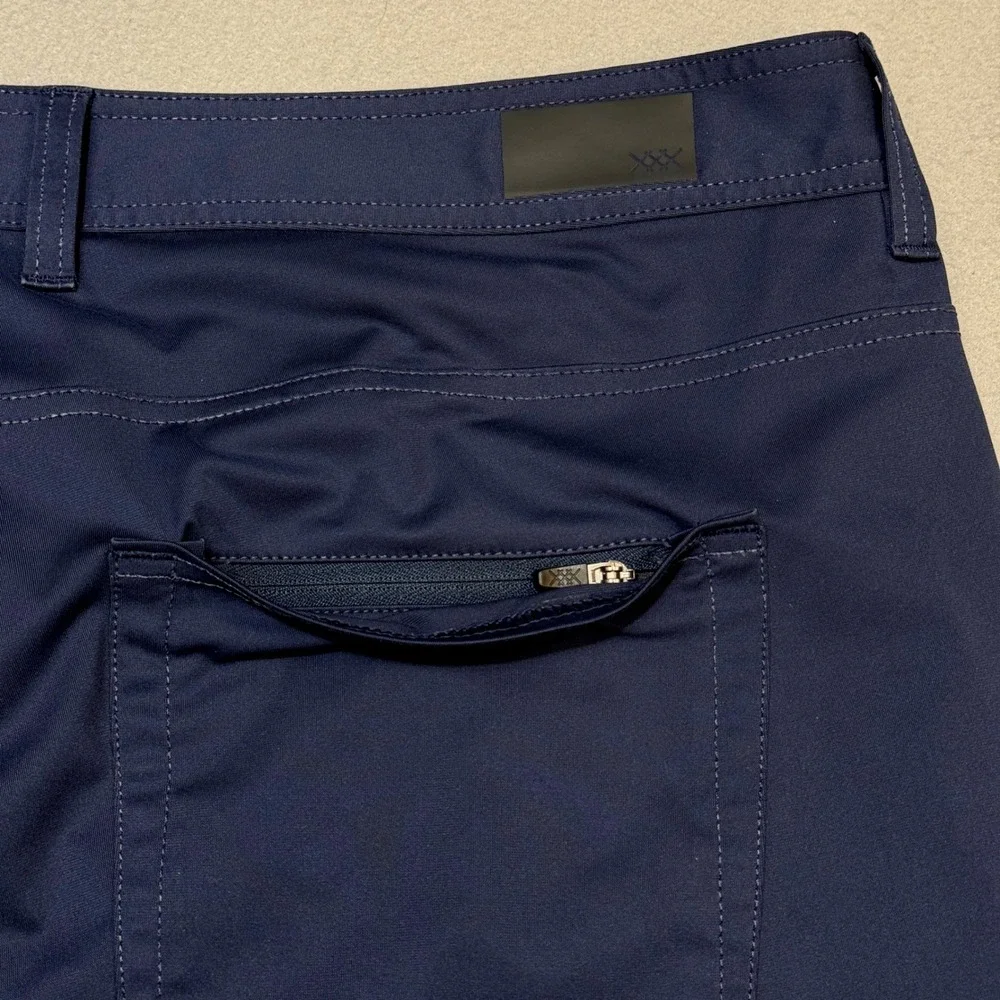 RHONE Commuter Pant Performance Trousers Mens 38x33 Navy Blue Slim Stretch